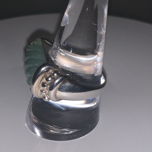 Judith Ripka Unisex Sterling Silver Classic Jade Ring - Picture 2 of 13